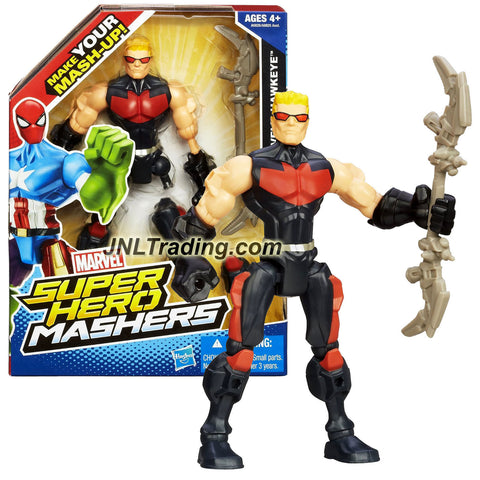 Hasbro Year 2013 Marvel Super Hero Mashers Series 6 Inch Tall Action Figure - MARVEL'S HAWKEYE with Detachable Hands and Legs Plus Bow