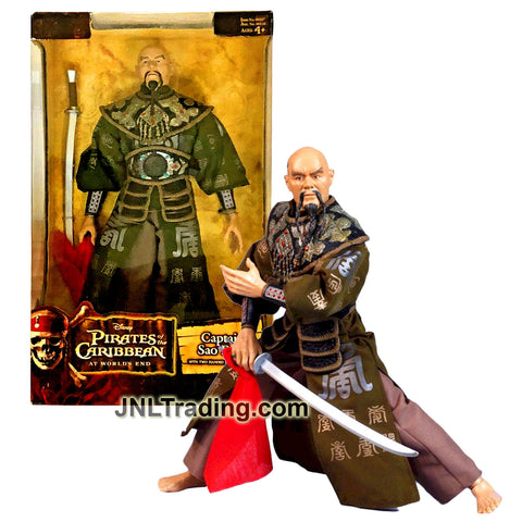 Year 2007 Pirates of the Caribbean At World's End 12 Inch Tall Figure - CAPTAIN SAO FENG with 2 Handed Singapore Saber