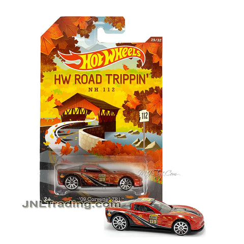 Year 2013 Hot Wheels HW Road Trippin' Series 1:64 Scale Die Cast Car Set 29/32 - NH 112 Red Sport Coupe '09 CORVETTE ZR1