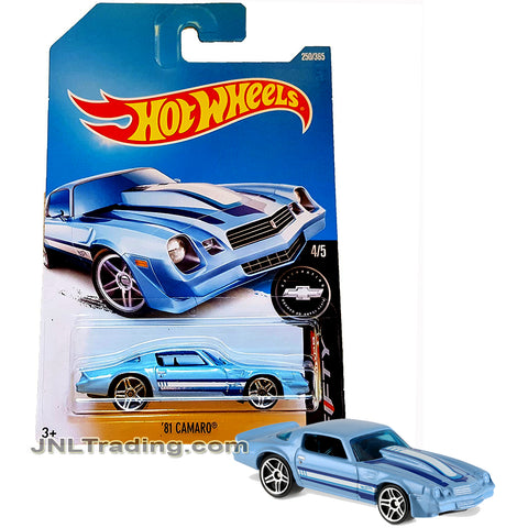 Year 2015 Hot Wheels Camaro Fifty Series 1:64 Scale Die Cast Car Set 4/5 - Blue Pony Coupe '81 CAMARO