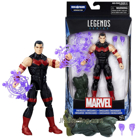 Year 2015 Marvel Legends Abomination Series 7 Inch Tall Figure - Energized Emissaries WONDER MAN with Energy Rings, Extra Hands and Abomination's Right Leg