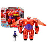 Bandai Year 2014 Disney "Big Hero 6" Movie Series 12 Inch Tall Electronic Action Figure - BAYMAX with Lights Up Face, Firing Fist, Sound F/X and 18" Wingspan Plus Hiro Figure