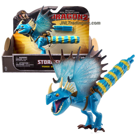 Spin Master Year 2014 Dreamworks "How to Train Your Dragon 2" Series 8 Inch Long Figure - Power Dragon STORMFLY with Tail Twist Spike Attack and 3 Spike Missiles
