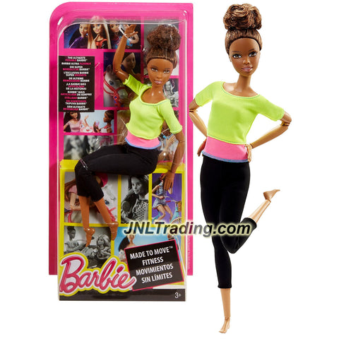 Mattel Year 2015 Barbie Made to Move Series 12 Inch Doll - NIKKI (DHL83) in Green Pink Tops and Black Pants with Ultimate Posing Feature
