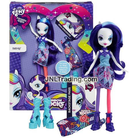 Hasbro Year 2014 My Little Pony Equestria Girls Series 9 Inch Doll Set - RARITY with 2 Outfits and 2 Pairs of Shoes