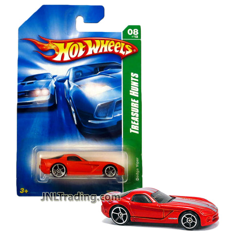 Year 2007 Hot Wheels Treasure Hunts Series 1:64 Scale Die Cast Car Set 8/12 - Red Sports Coupe DODGE VIPER