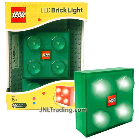Year 2010 LEGO LGL-BP2B Green Classic 2x4 LED BRICK LIGHT with Detachable Base