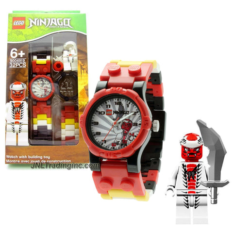 Lego Year 2012 Ninjago Series Watch with Minifigure Set #9004926 - SNAPPA Watch Plus Snappa Minifigure with Sword (Water Resistant: 50m/165ft)