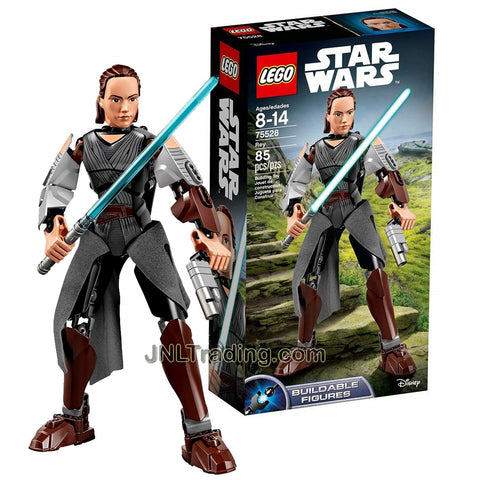 Year 2017 Lego Star Wars Series 10 Inch Tall Figure Set 75528 - REY with Blaster and Lightsaber (Pieces: 85)
