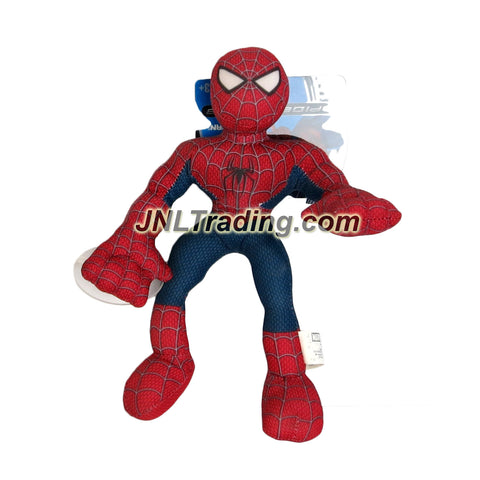 Hasbro Year 2006 Marvel Spider-Man 3 Wall Clinger 9 Inch Tall Plush Action Figure : SPIDER-MAN with Suction Cup