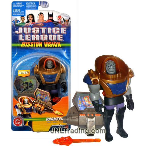 Mattel Year 2003 DC Comics Justice League Mission Vision Series 5 Inch Tall Figure - Villain DARKSEID with Mission Screen Missile Launcher and Missile
