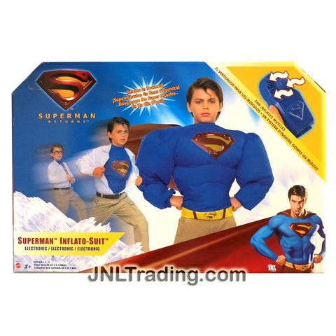 Year 2006 DC Movie Series Superman Return Electronic SUPERMAN INFLATO-SUIT Costume with Fan and Cape Included