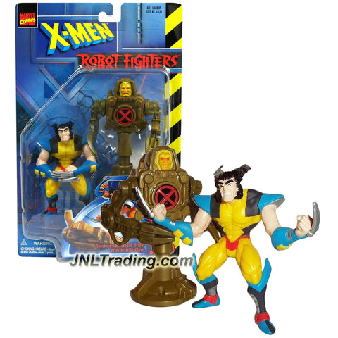 Marvel Comics Year 1997 X-Men Robot Fighters Series 4-1/2 Inch Tall Figure - WOLVERINE with Sabretooth Droid