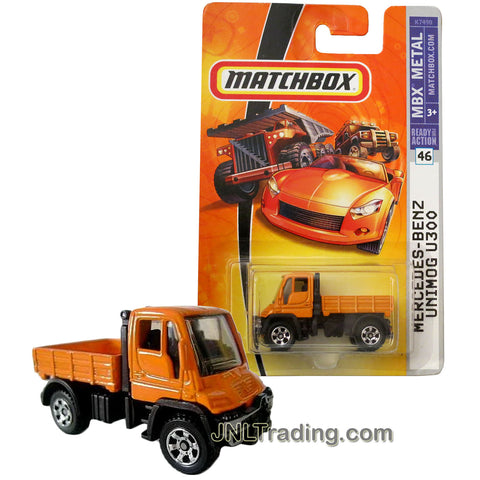 Matchbox Year 2007 MBX Metal Ready For Action Series 1:64 Scale Die Cast Metal Car #46 - Orange Color Multi Purpose Medium Truck MERCEDES BENZ UNIMOG U300 K7490