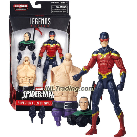 Hasbro Year 2015 Marvel Legends Absorbing Man Series 6 Inch Tall Figure - Superior Foes of Spider-Man SPEED DEMON with Extra Hands, Silvermane's Head Car and Absorbing Man Abdomen