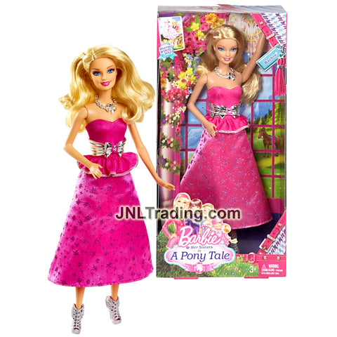 Year 2012 Barbie A Pony Tale Series 12 Inch Doll - BARBIE BBF93 in Pink Dress with Necklace