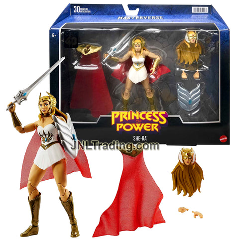 Year 2022 Masters of the Universe 7 Inch Tall Figure - Princess of Power SHE-RA with Alternate Head, Hands, Cape, Sword and Shield