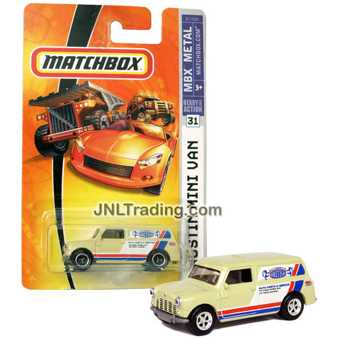 Matchbox Year 2007 MBX Metal Ready For Action Series 1:64 Scale Die Cast Car Set #31 -Light Tan Color AUSTIN MINI VAN K7488