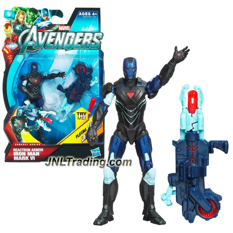 Hasbro Year 2011 Marvel The Avengers Concept Series 4 Inch Tall Action Figure #07 - Reactron Armor IRON MAN MARK VI with Plasma Claw Launcher