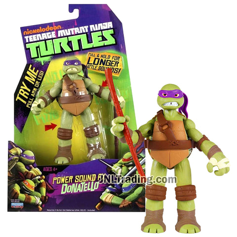 Year 2013 Nickelodeon Teenage Mutant Ninja Turtles TMNT Power Sound FX Series 6 Inch Tall Electronic Figure - DONATELLO with Battle Sounds and Staff