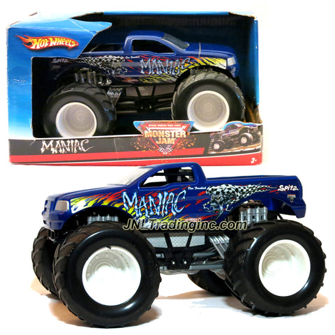 Hot Wheels Year 2007 Monster Jam 1:24 Scale Die Cast Official Monster Truck Series - Don Frankish MANIAC (M4003) with Monster Tires, Working Suspension and 4 Wheel Steering (Dimension - 7" L x 5-1/2" W x 4-1/2" H)