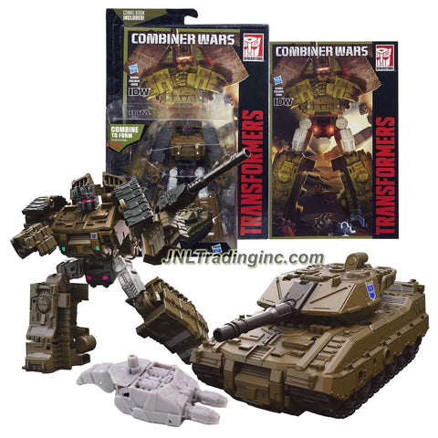  Hasbro Year 2015 Transformers Generations Combiner Wars Series 5-1/2" Tall Robot Figure - Decepticon BRAWL with Blaster, Bruticus' Left Leg and Comic Book (Vehicle Mode: Tank)