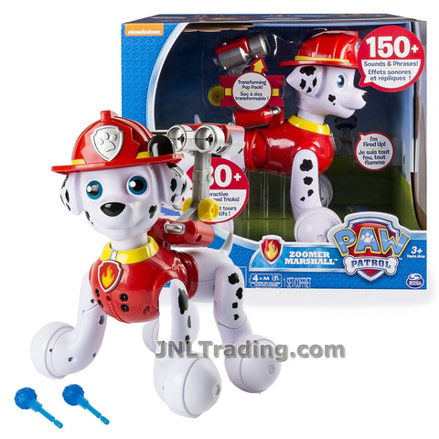 Year 2015 Paw Patrol Series 11 Inch Tall Electronic Puppy Dog Figure - Full of Life Dalmatian ZOOMER MARSHALL with Interactive Missions and Tricks Plus Sounds and Phrases
