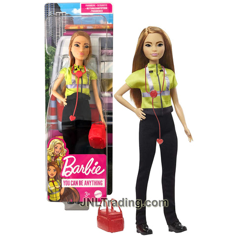 Year 2020 Barbie Career You Can Be Anything Series 12 Inch Doll - Hispanic PARAMEDIC GYT28 with Medical Bag and Stethoscope