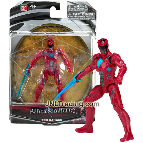 Bandai Year 2016 Saban's Power Rangers Movie Series 5 Inch Tall Action Figure - Action Hero RED RANGER with Blue Sword