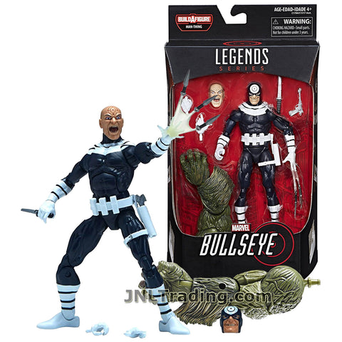 Marvel Legends 2017 Man-Thing Series 6 Inch Tall Figure - BULLSEYE with Extra Pair of Hands, Unmasked Head, Knife, Gun and Man-Thing's Right Arm