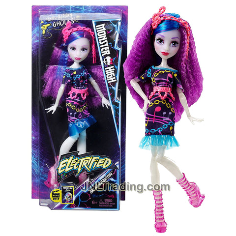 Mattel Year 2016 Monster High Electrified Series 11 Inch Doll Set - Daughter of Ghosts ARI HAUNTINGTON with Hair Accessory and Belt