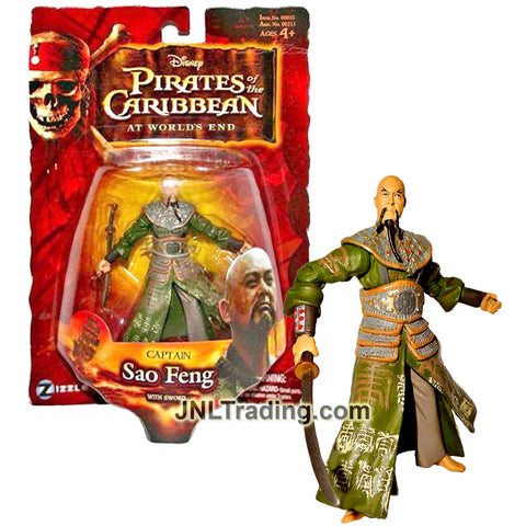 Year 2007 Pirates of the Caribbean At World's End Series 4 Inch Tall Figure - CAPTAIN SAO FENG with Sword