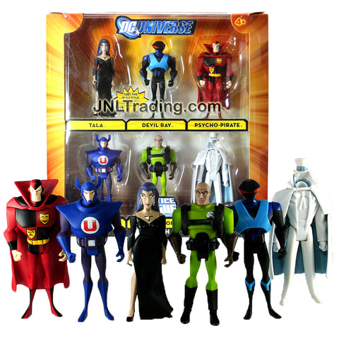 Mattel Year 2009 DC Universe Justice League Unlimited Series 6 Pack 4-1/2 Inch Tall Action Figure - MUTINY IN THE RANKS with DR. POLARIS, LEX LUTHOR, GENTLEMAN GHOST, TALA, DEVIL RAY and PSYCHO-PIRATE