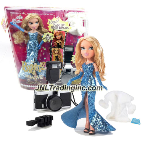 MGA Entertainment Bratz The Movie Series 10 Inch Doll Set - Movie Stars CLOE in Sparkling Blue Dress with Jacket, Gloves, Purse, Hairbrush and Camera