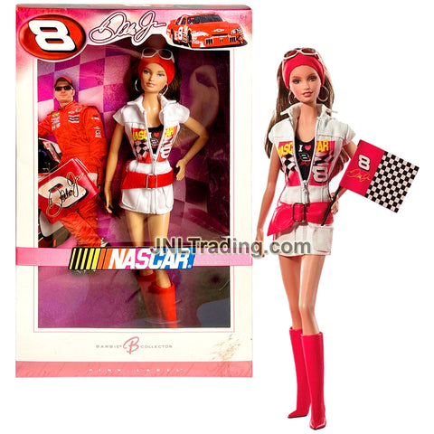 Year 2006 Barbie Pink Label Nascar Series 12 Inch Doll - DALE EARNHARDT, JR #8 Caucasian Model K7973 with Flag and Doll Stand