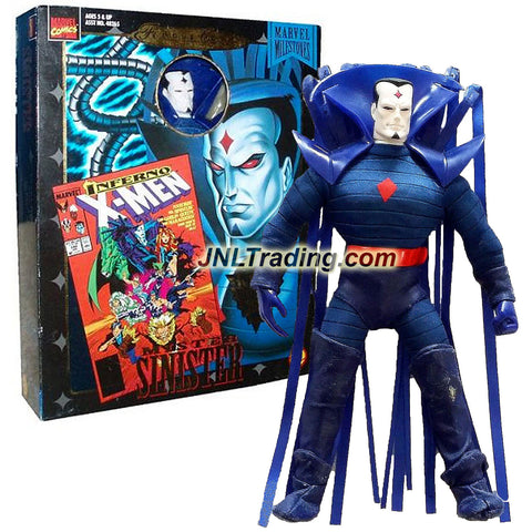 ToyBiz Year 1998 Marvel Comics Famous Cover Series 8 Inch Tall Ultra Poseable Action Figure - MISTER SINISTER with Authentic Fabric Costume