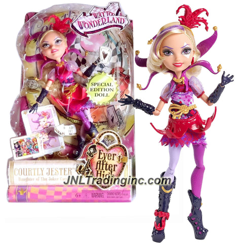 Year 2015 Ever After High Special Edition Series 11 Inch Doll Set - Daughter of the Joker Card COURTLY JESTER (DHD78) with Story Card