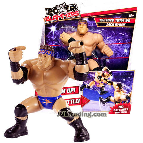World Wrestling Entertainment Year 2012 WWE Power Slammers Series 4 Inch Tall Motorized Wrestler Battling Action Figure - Thunder Twisting ZACK RYDER