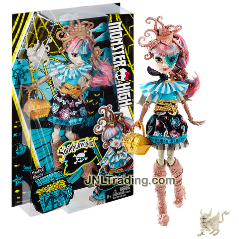 Mattel Year 2016 Monster High Shriekwrecked Nautical Ghouls Series 11 Inch Doll Set - Daughter of the Gargoyle ROCHELLE GOYLE with Pet Roux and Purse