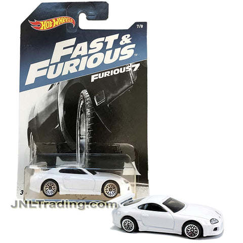 Year 2016 Hot Wheels Fast Furious 7 Series 1:64 Scale Die Cast Car 7/8 - White Sport Coupe '94 TOYOTA SUPRA