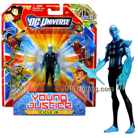 Mattel Year 2011 DC Universe Young Justice Series 4 Inch Tall Figure - ICICLE Jr. with Ice Missile and Piece to Build The Hall of Justice