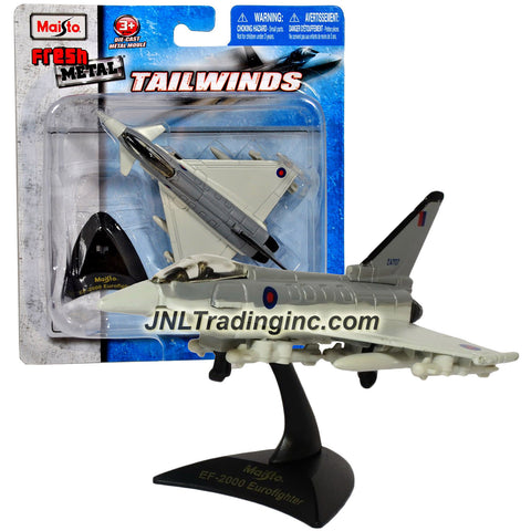 Maisto Fresh Metal Tailwinds 1:132 Scale Die Cast Military Aircraft : British Multirole Aircraft EF-2000 Eurofighter with Display Base