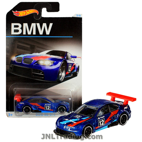 Hot Wheels Year 2015 BMW Series 1:64 Scale Die Cast Car Set 5/8 - Blue Color Roadster BMW M3 GT2 DJM84