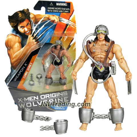 Hasbro Year 2009 X-Men Origins Wolverine Series 4 Inch Tall Action Figure - Comic Series WEAPON X with Shackles
