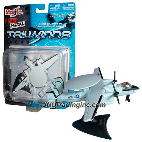 Maisto Fresh Metal Tailwinds 1:170 Scale Die Cast Military Aircraft - US Carrier-Based Tactical Airborne Early Warning E-2C Hawkeye with Display Base