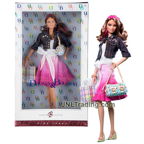 Year 2006 Barbie Pink Label Series 12 Inch Doll - DOONEY & BOURKE Hispanic Model with Bangles, Necklace, Earrings and Purse