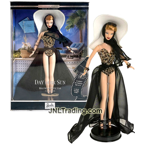 Year 2000 Hollywood Movie Star Collector Edition 12 Inch Doll - DAY IN THE SUN Caucasian Model BARBIE in Swimsuit with Hat, Sunglasses & Doll Stand