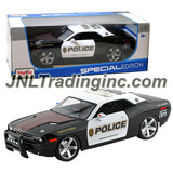 Maisto Special Edition Series 1:18 Scale Die Cast Car - Black & White Police Cruiser 2006 DODGE CHALLENGER CONCEPT with Base (Dimension: 10"x4"x3")
