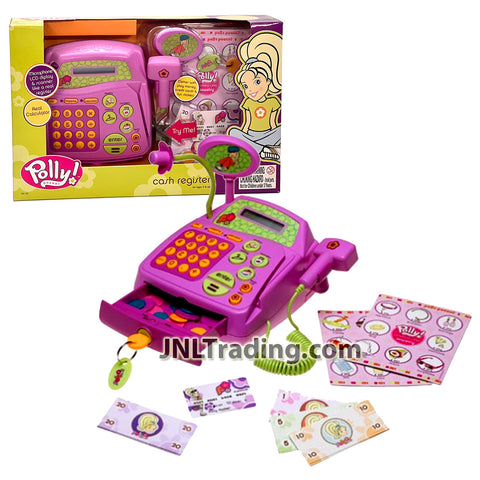 Polly Pocket Cash Register with Calculator, Microphone, LCD Display, Scanner, Play Money, Credit Card and Stickers