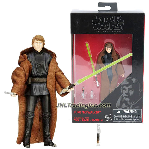 Hasbro Year 2015 Star Wars The Black Series Exclusive 4 Inch Tall Action Figure - LUKE SKYWALKER (B4060) with Green Lightsaber and Lightsaber'S Hilt